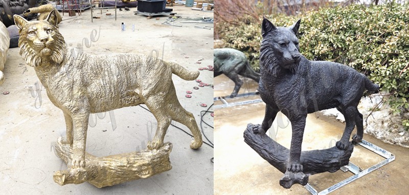 Wild cat sculpture