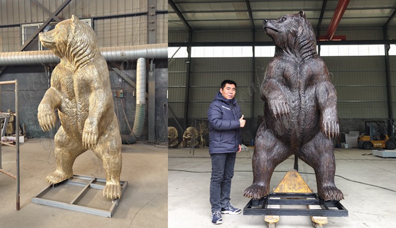 bronze bear statue