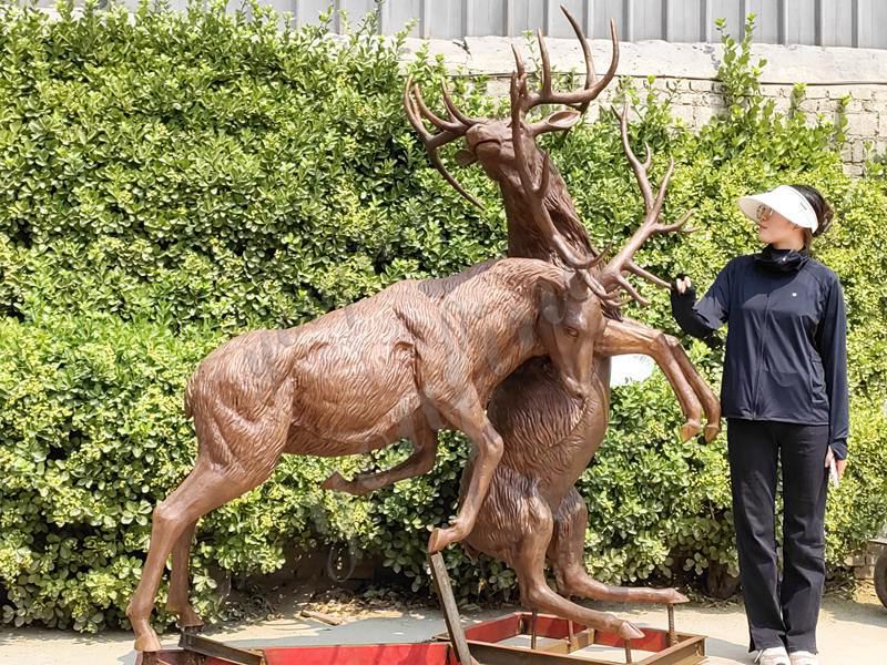 bronze elk statue