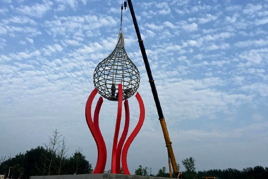 the advantage of youfine produce the public art stainless steel large outdoor sculpture for sale