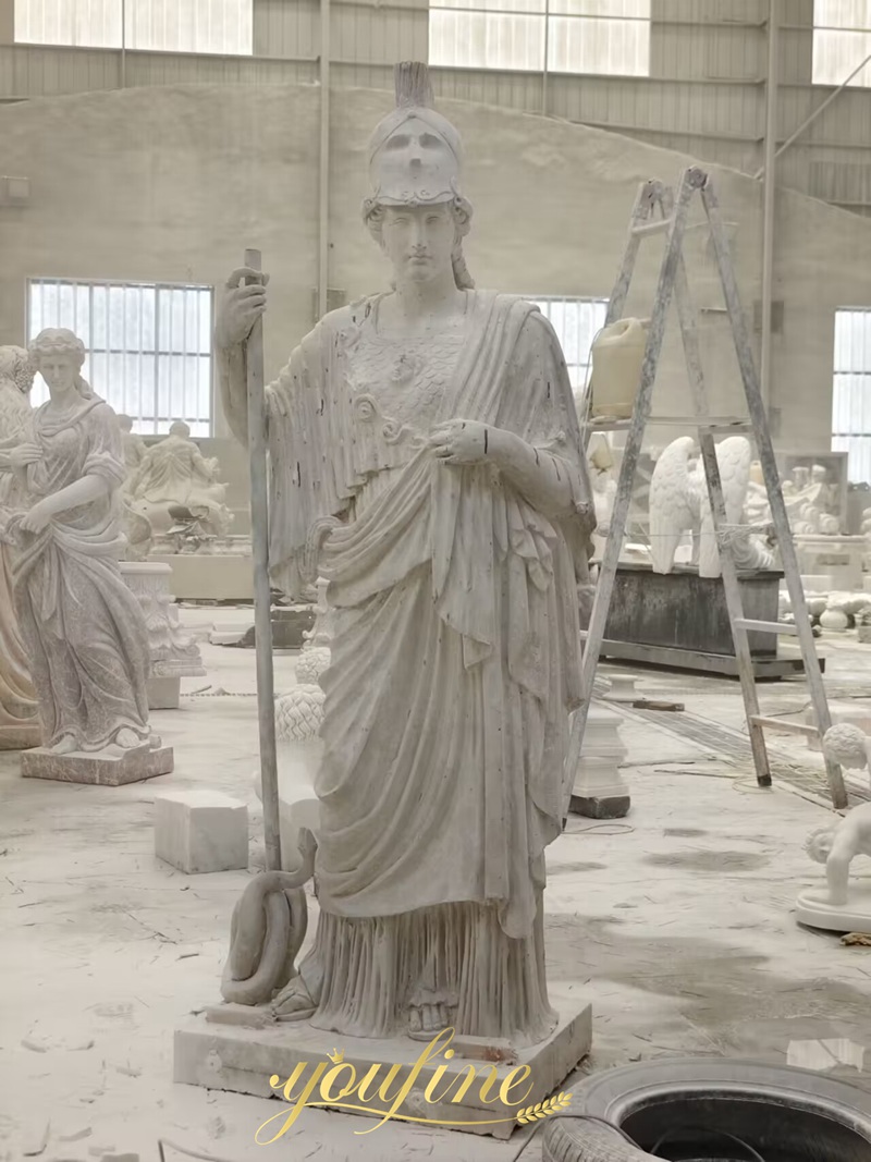 athena statue's carving process 1