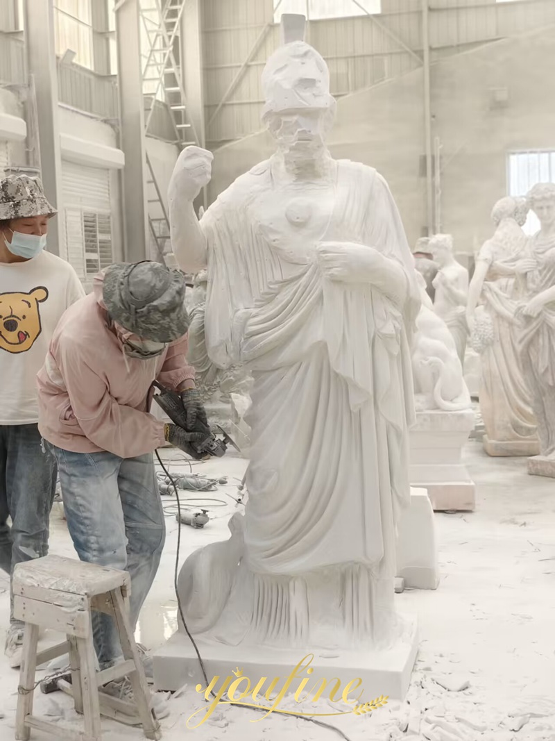 athena statue's carving process