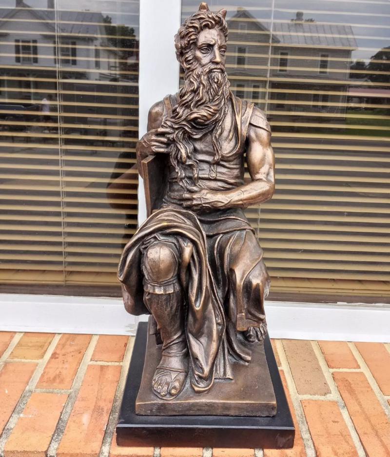 bronze moses statue