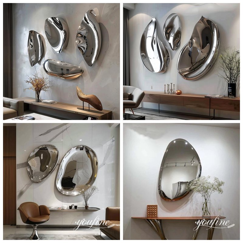 custom stainless steel stone sculptures