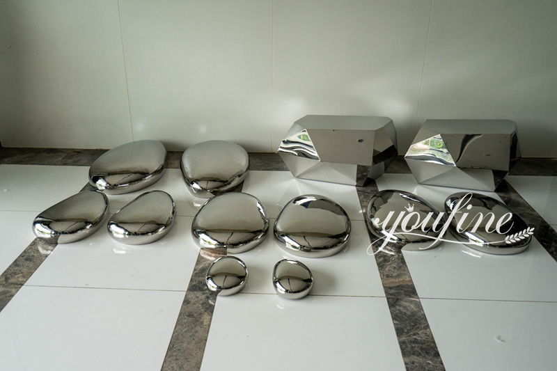 customized stainless steel stone sculpture for YouFine's customer