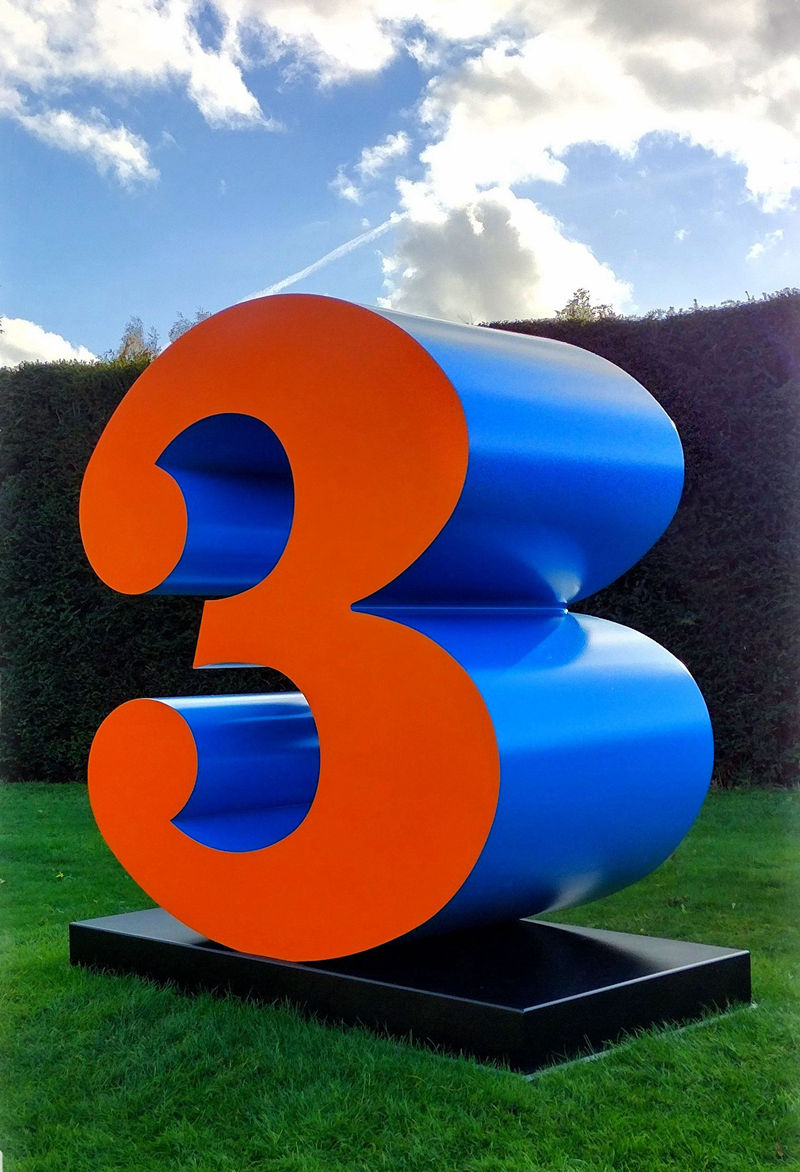 decorative number sculpture for outdoor