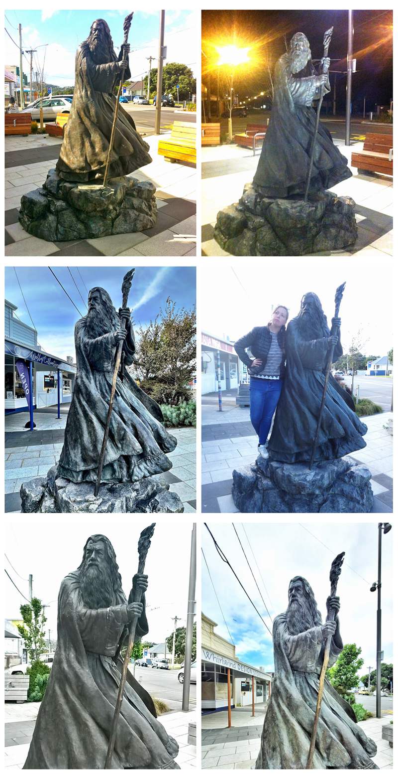 gandalf bronze statue