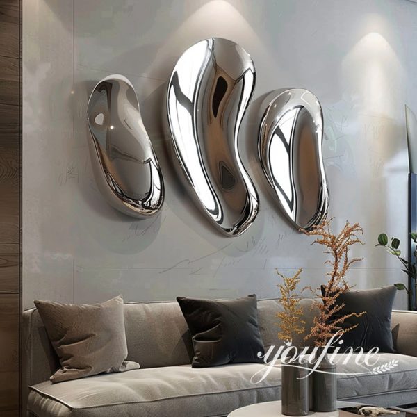 modern metal 3D wall sculpture