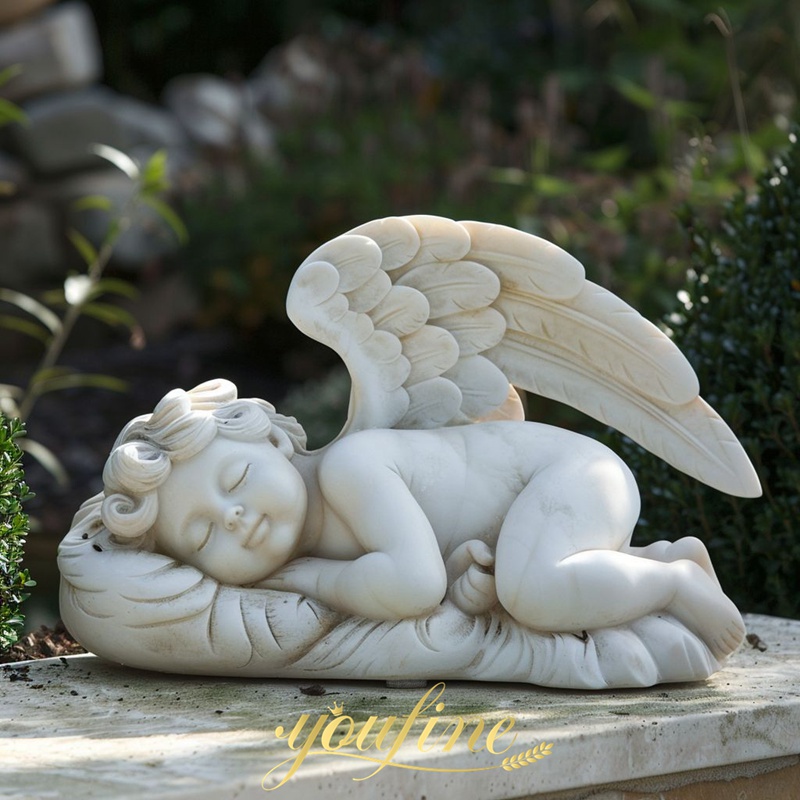 white baby angel statue