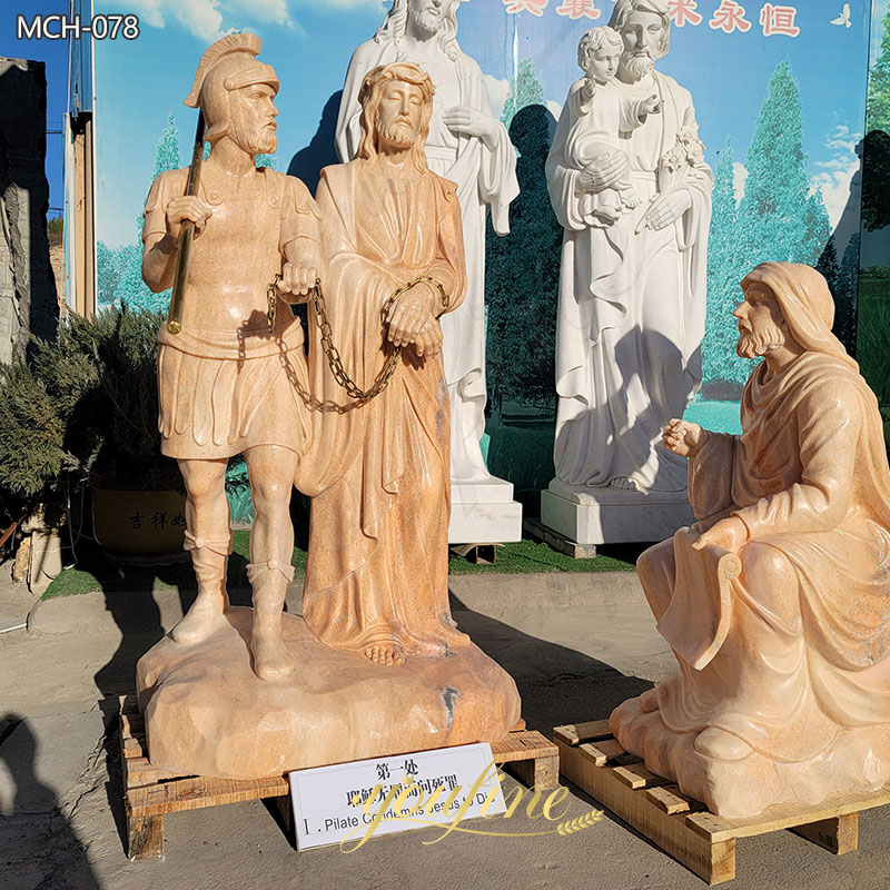 Jesus Is Condemned to Death Marble Statue