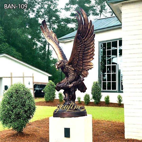 Large Bronze Falcon Statue