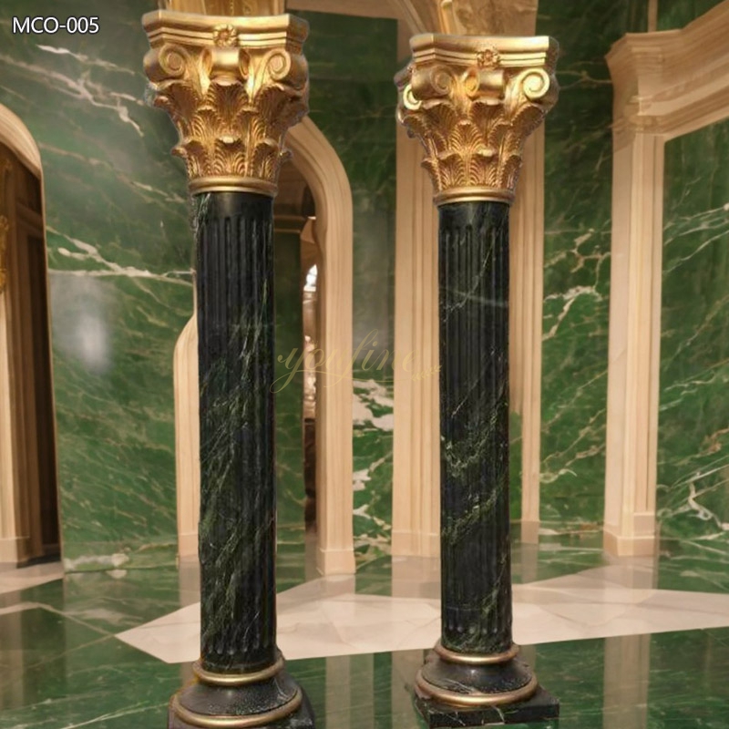 Luxurious Corinthian Green Marble Columns MCO-005