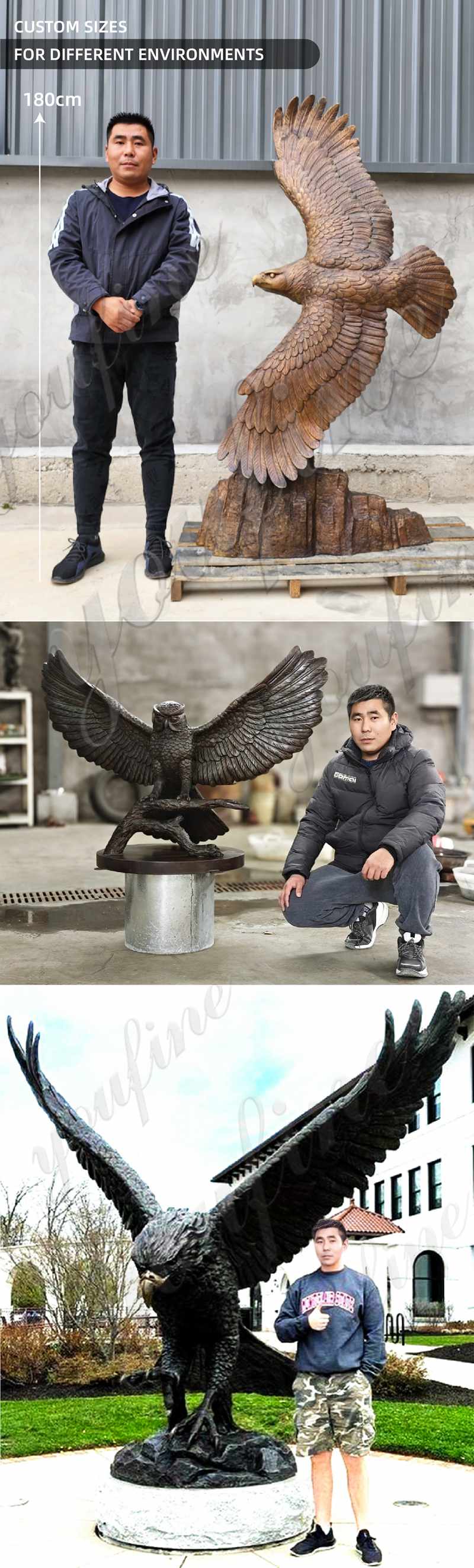 Life Size Bronze eagle Statue