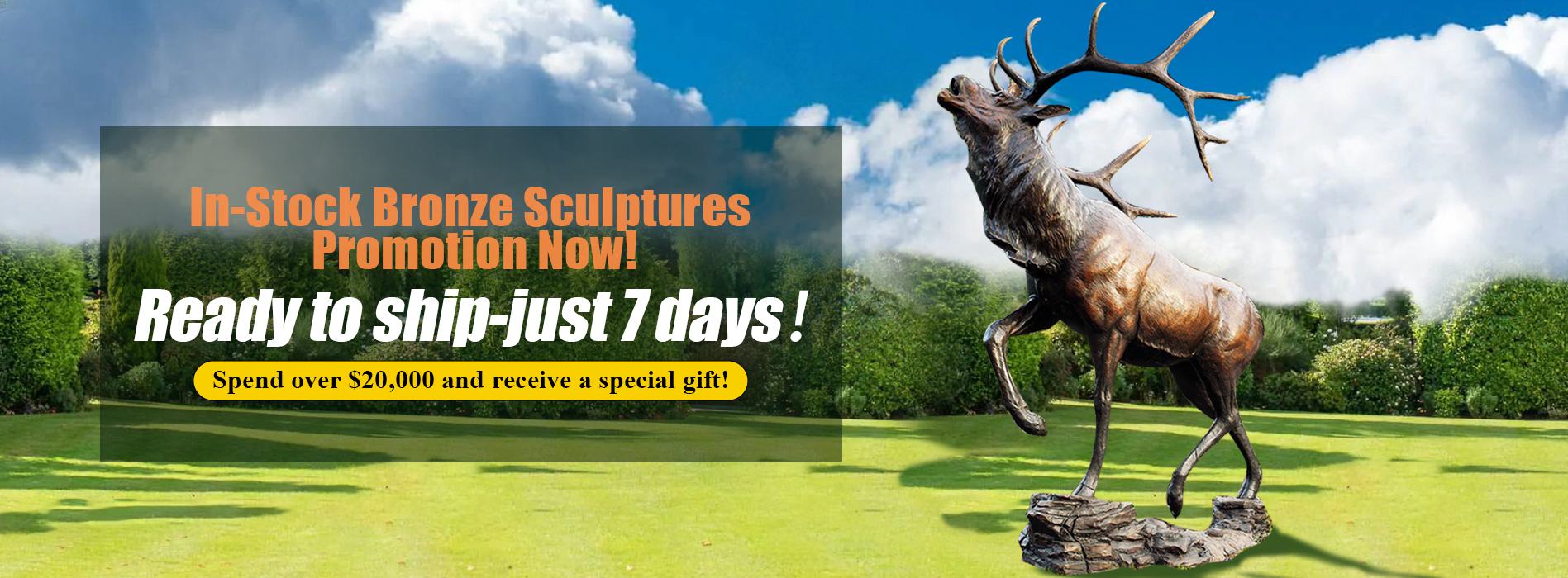 large bronze roaring elk statue for garden