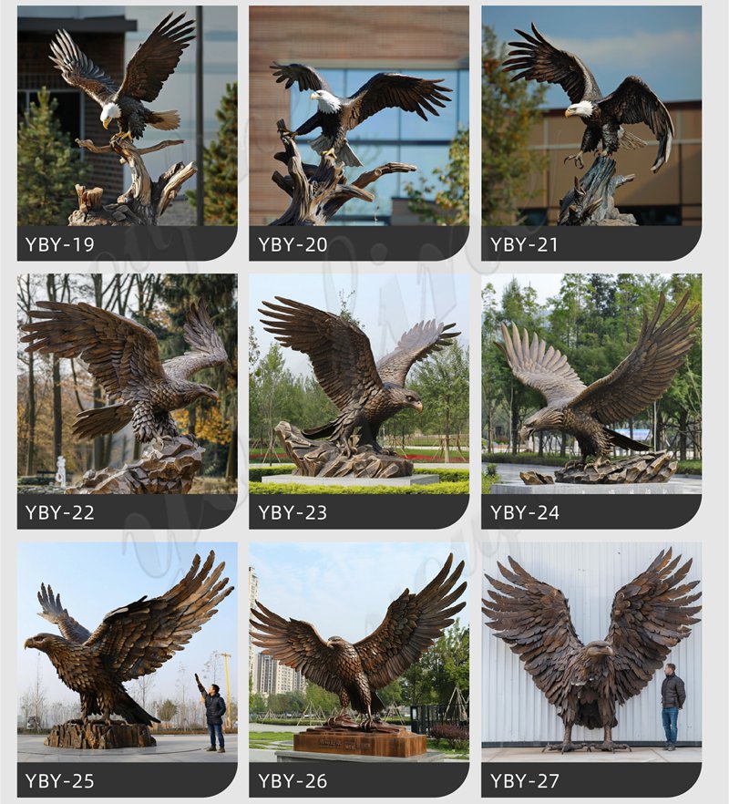 more bronze eagle sculpture