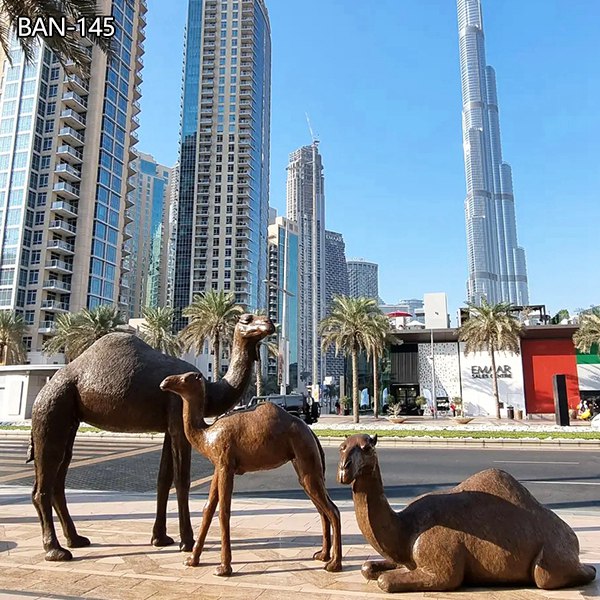 Life Size Groups Camel Garden Statue BAN-145