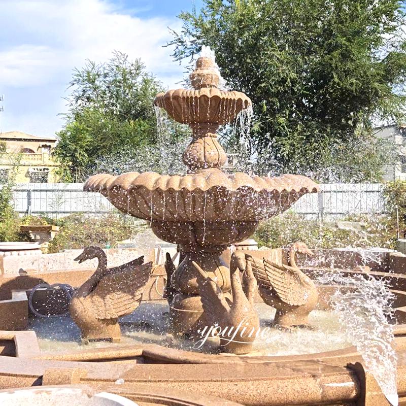 Large Granite Swan Fountain MFO-018