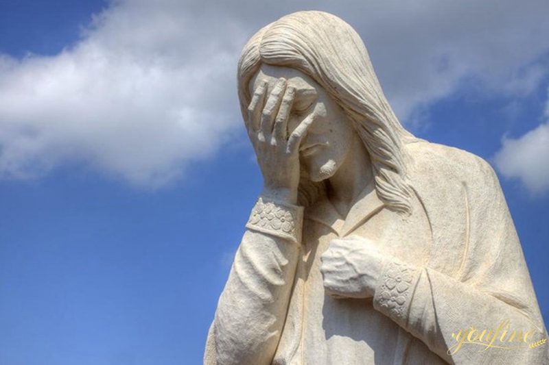 Life Size Marble Jesus Wept Statue