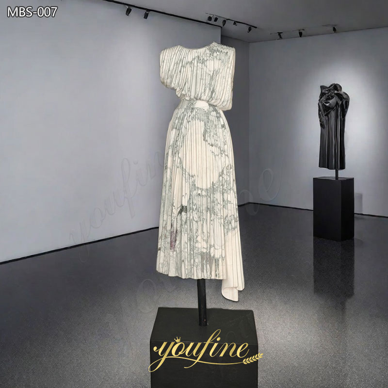 Marble Fabric Dress Sculpture