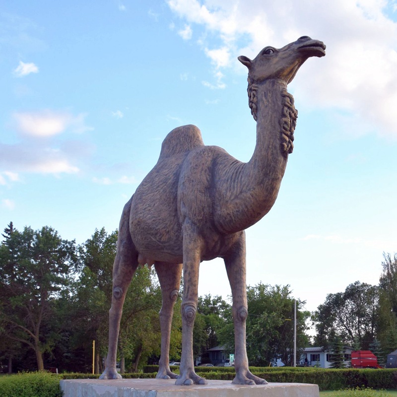 Standing camel sculpture