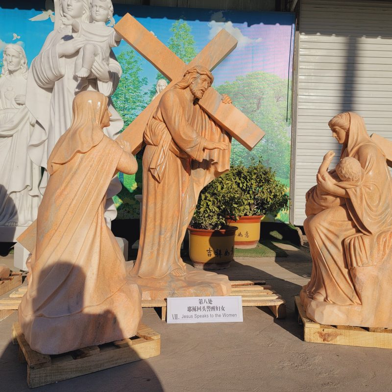 Station 8 Jesus Speaks to the Women of Jerusalem sculpture