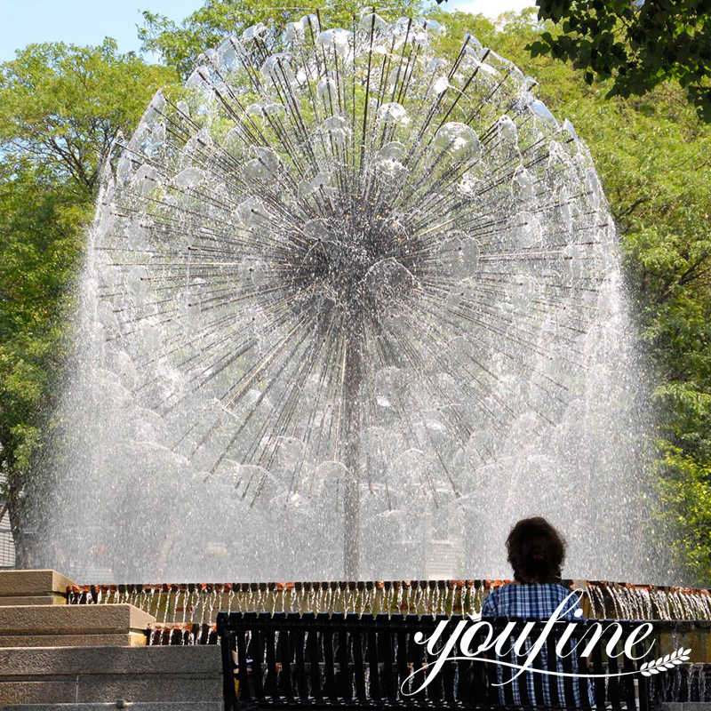 Large Metal Dandelion Fountain for Outdoor Decor  CSS-291