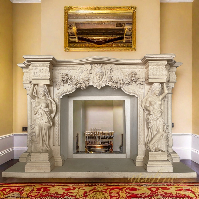 marble fireplace