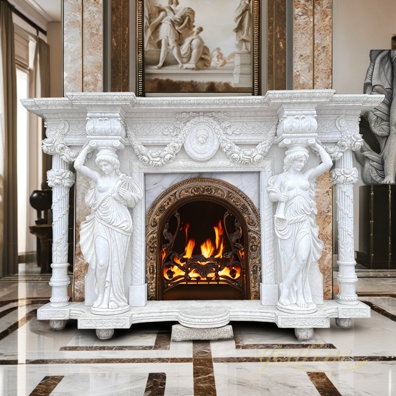 marble fireplace