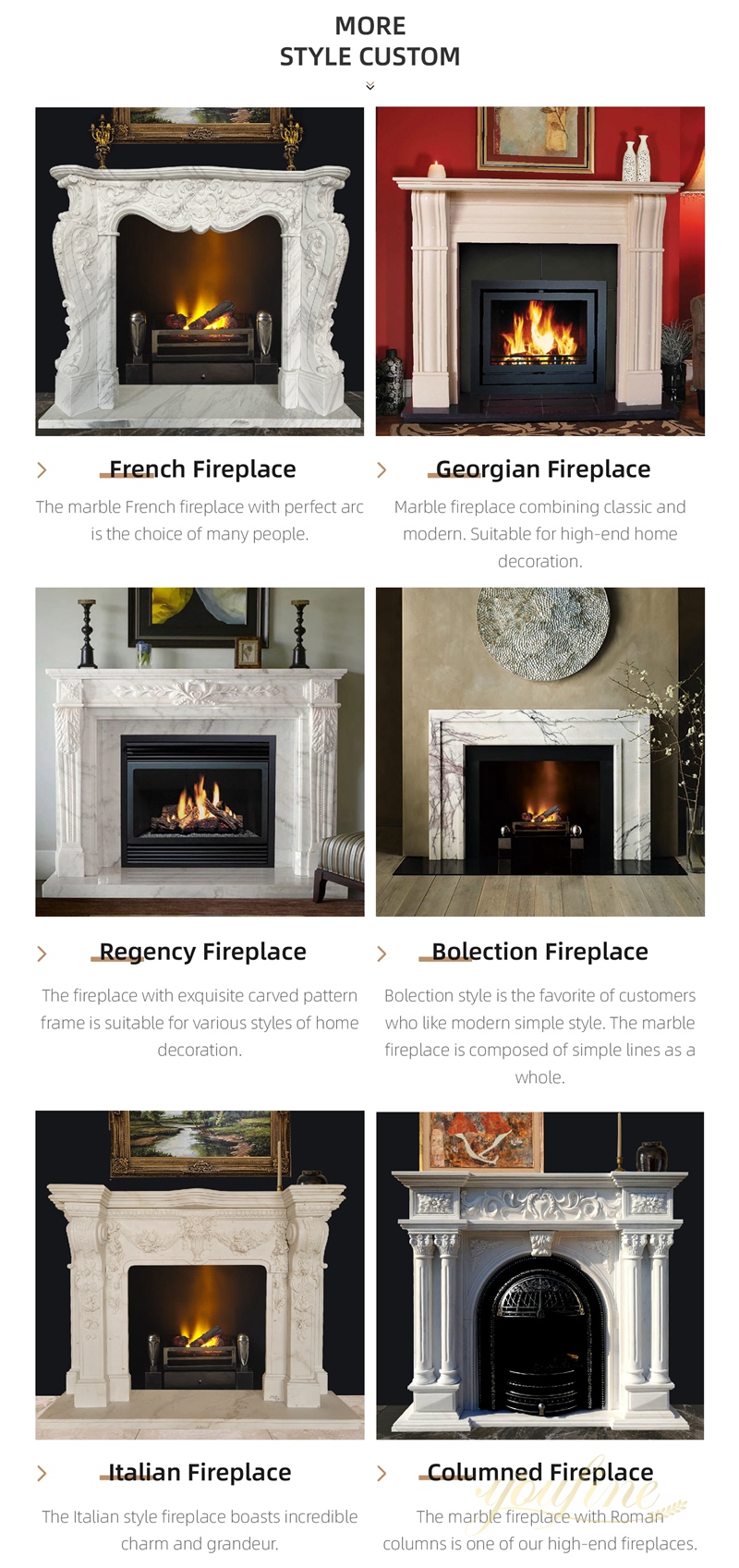 youfine marble fireplace