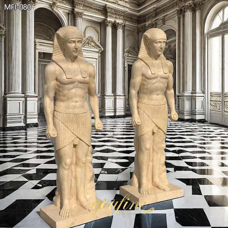 Life Size Antinous as Osiris Marble Egyptian Statues for Sale