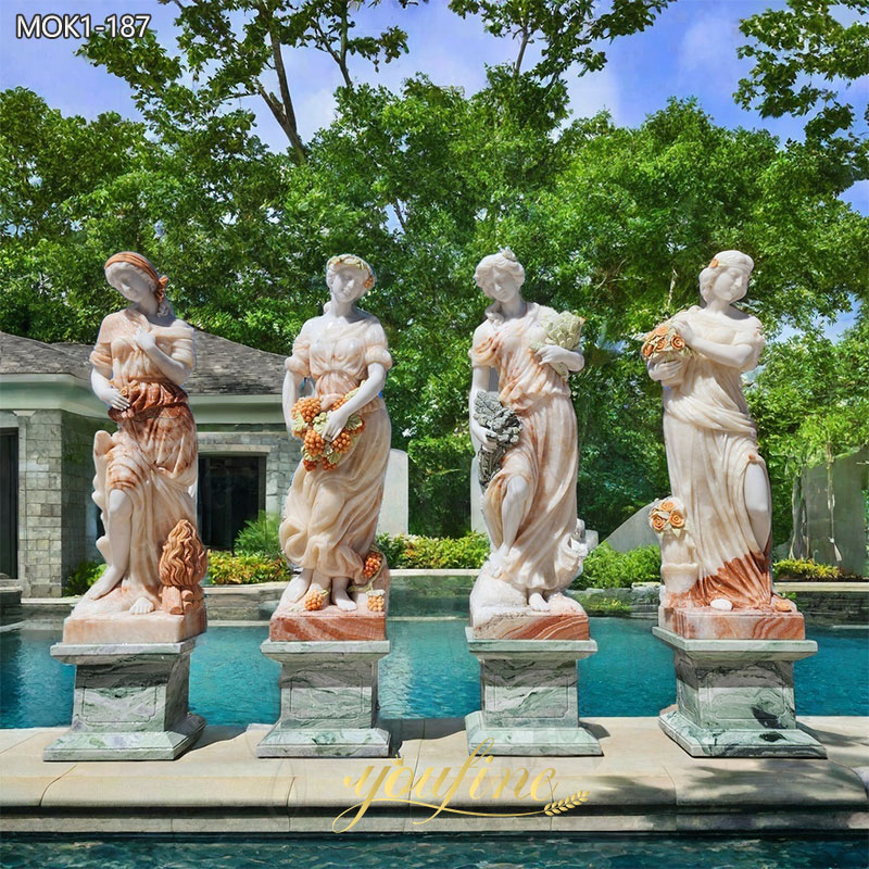 beautiful marble four season garden statues