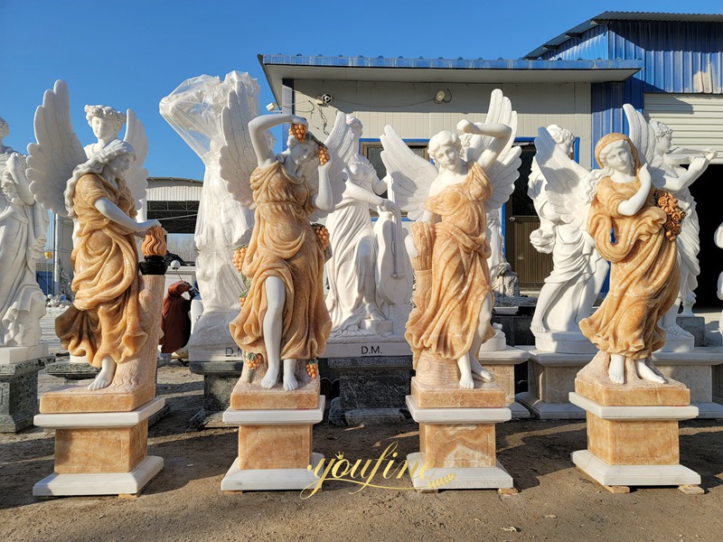 beige Marble Four-Season Statue