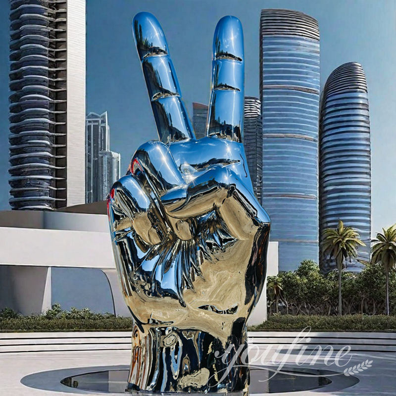 outdoor modern hand sculpture