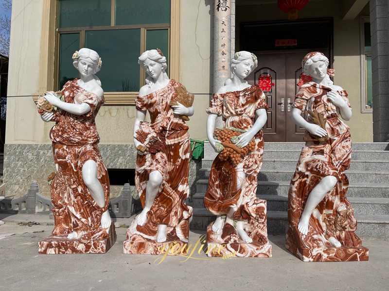 red Marble Four-Season Statue