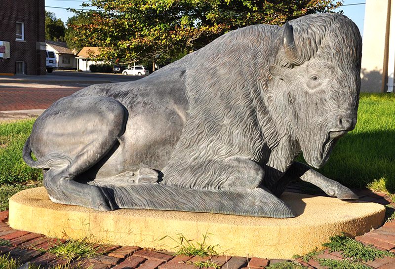 Bronze life size bison