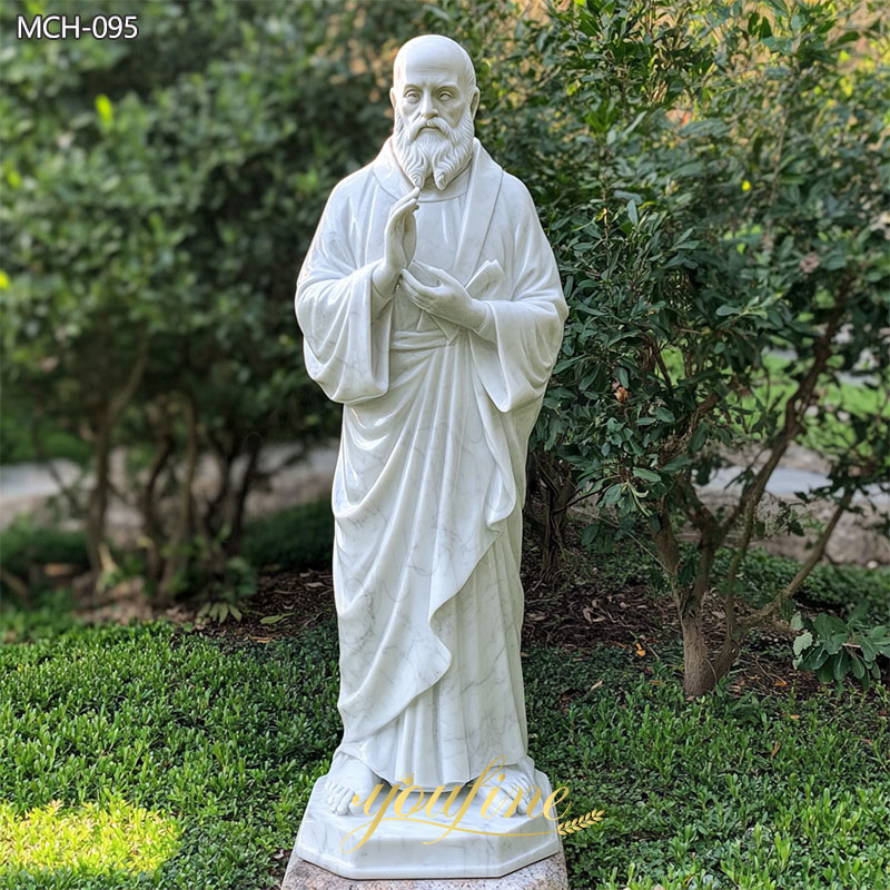 Outdoor Marble Padre Pio Statue for Sale