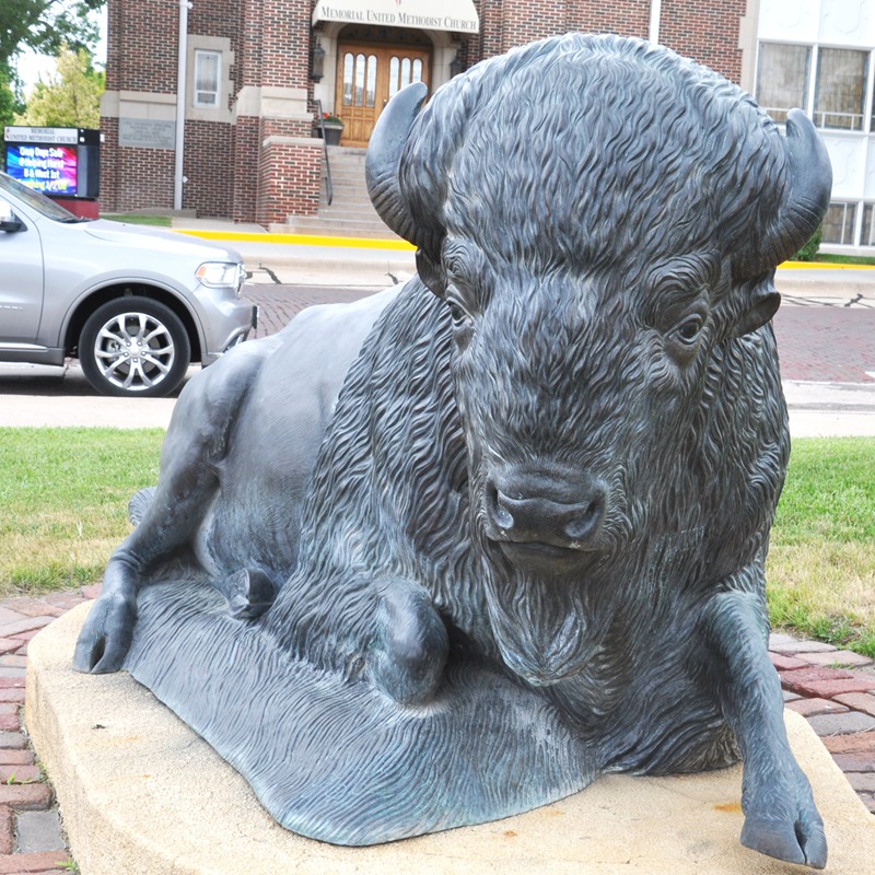 life size bison sculpture