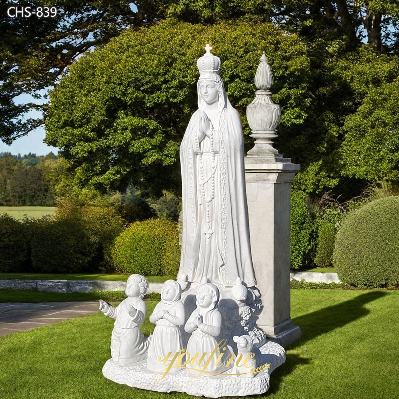 Large Our Lady of Fatima with Three Children Garden Statue CHS-715