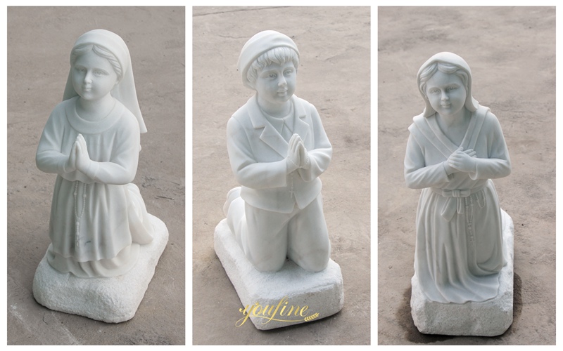 Fatima with Three Children Garden Statue