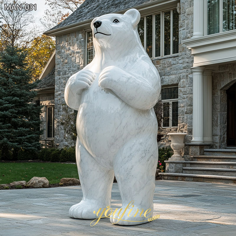 Marble Bear Statue