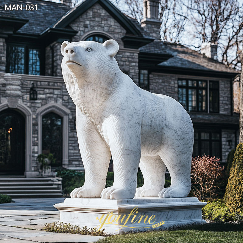 Marble Bear Sculpture