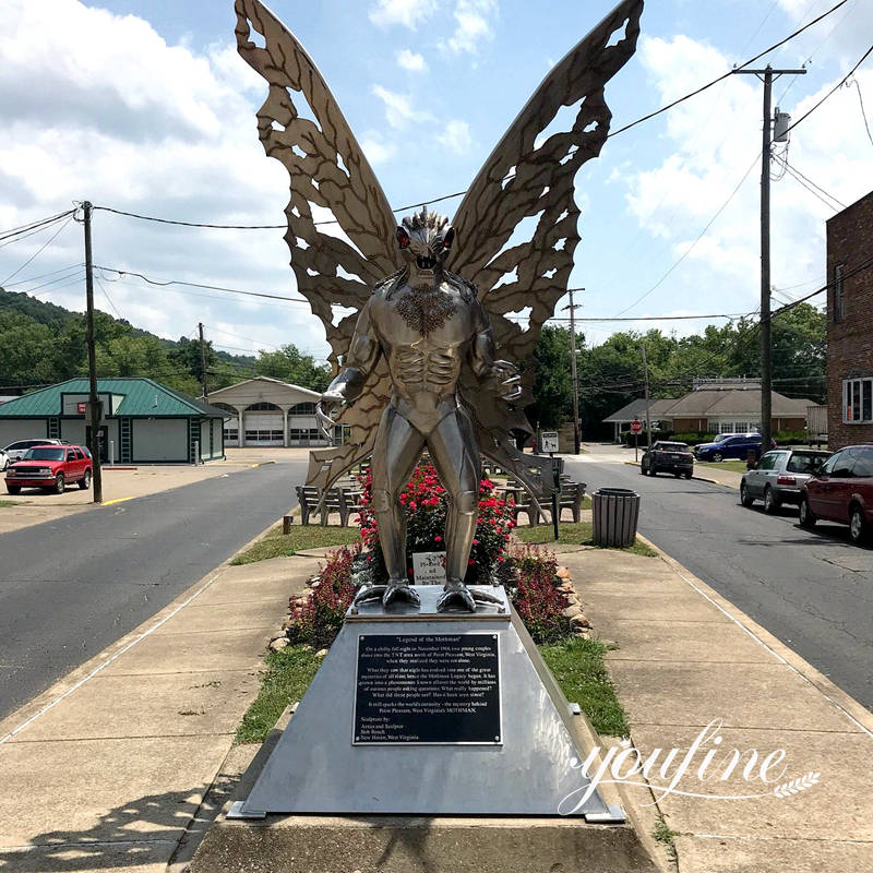 metal craft Mothman statue