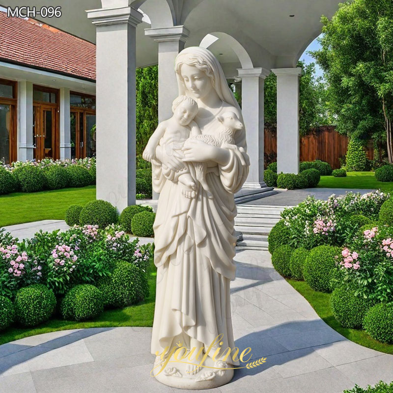 Our Lady of Innocence Holding Lamb Statue