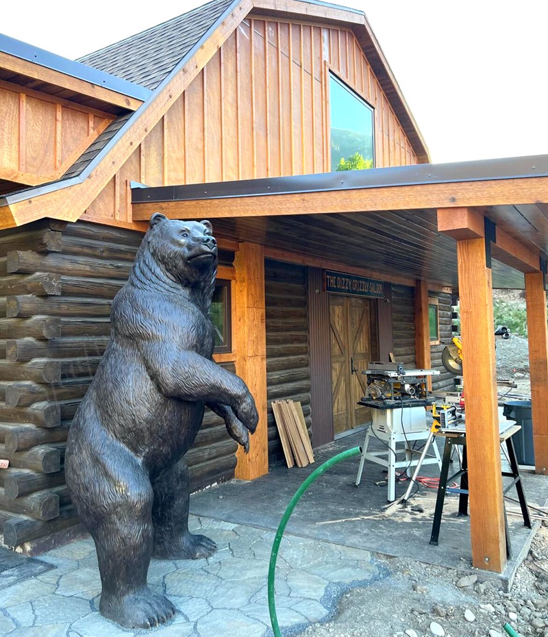 standing bronze bear from a client feedback