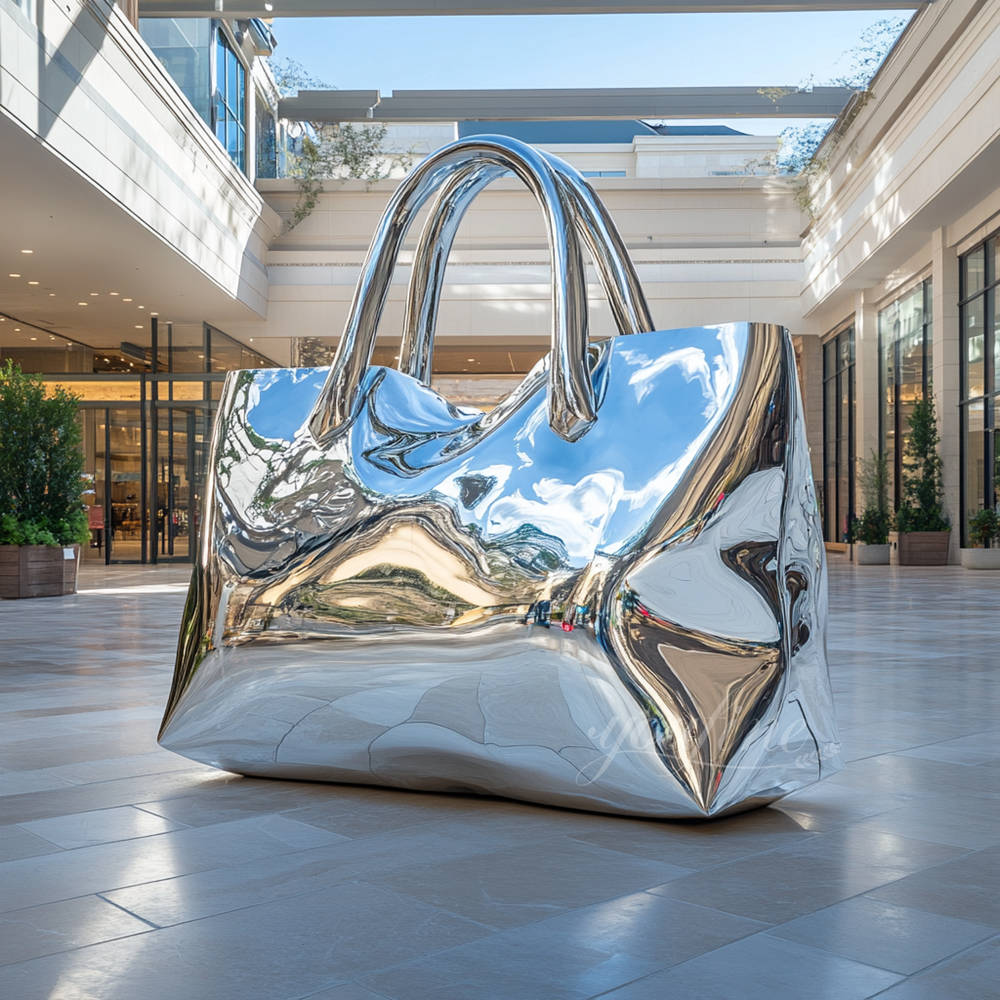 Modern Stainless Steel Bag Theme Sculpture SSO-047