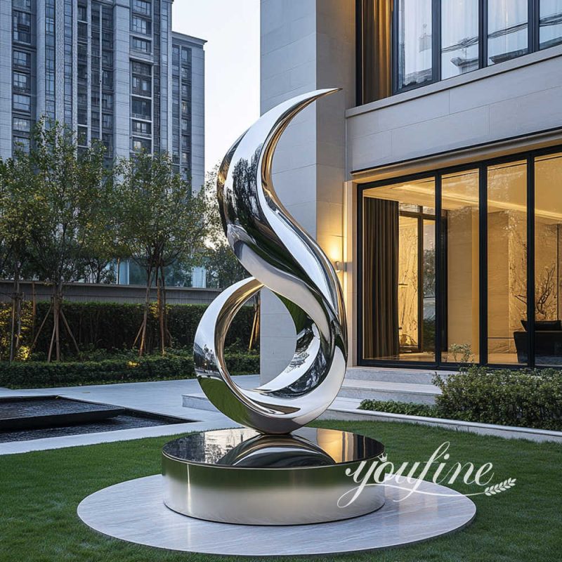 custom modern modern metal sculpture for yard decor