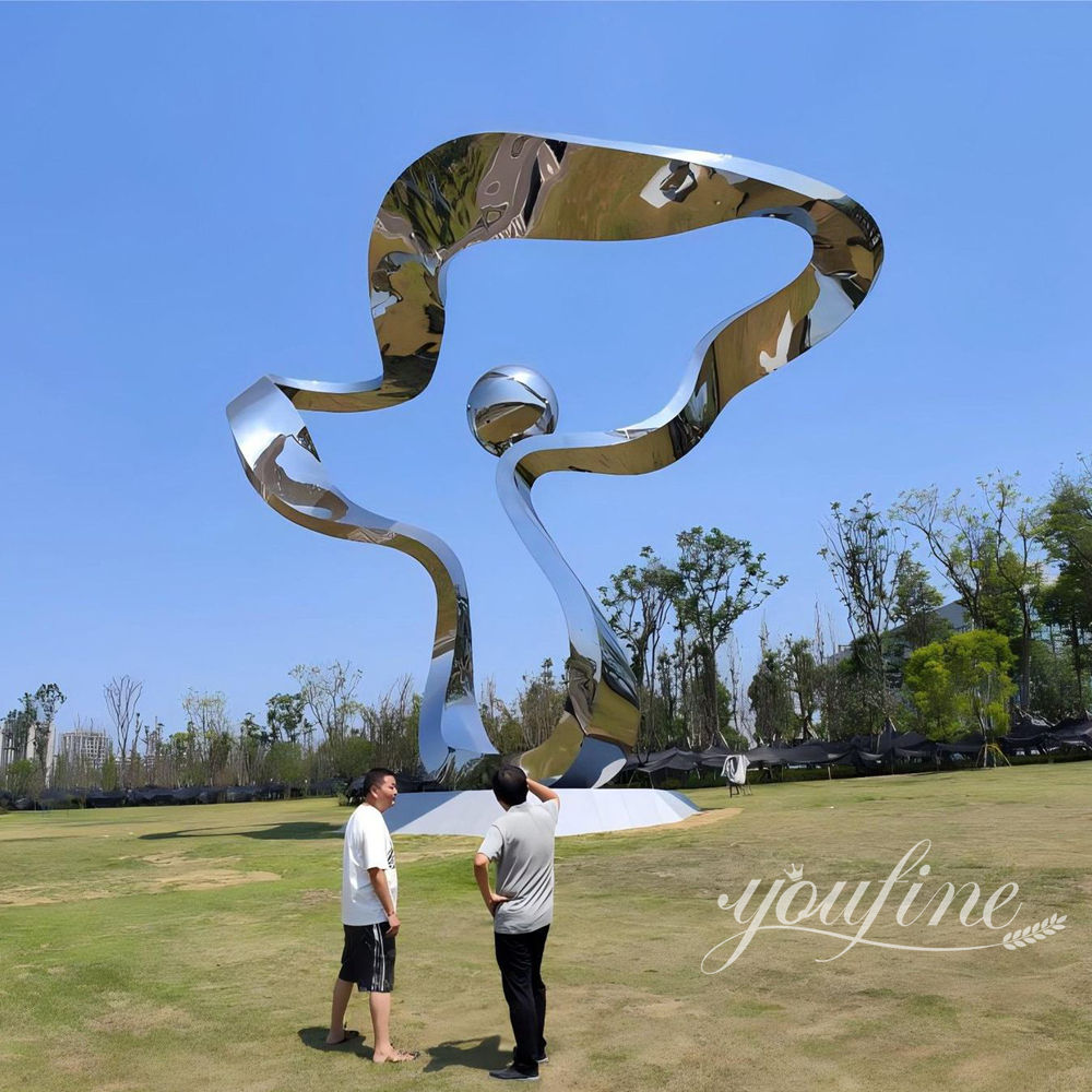 Landscape Metal Ribbon Sculpture for Public Decor GSS-073