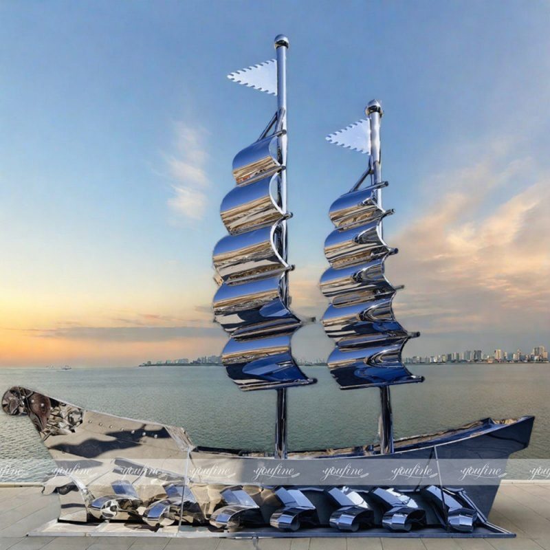 decorative large boat sculpture