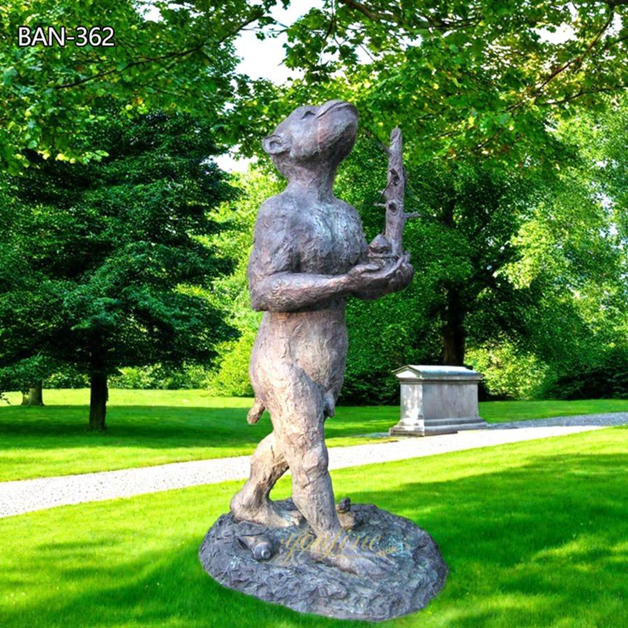 Life Size Bronze Standing Monkey Statue BAN-362