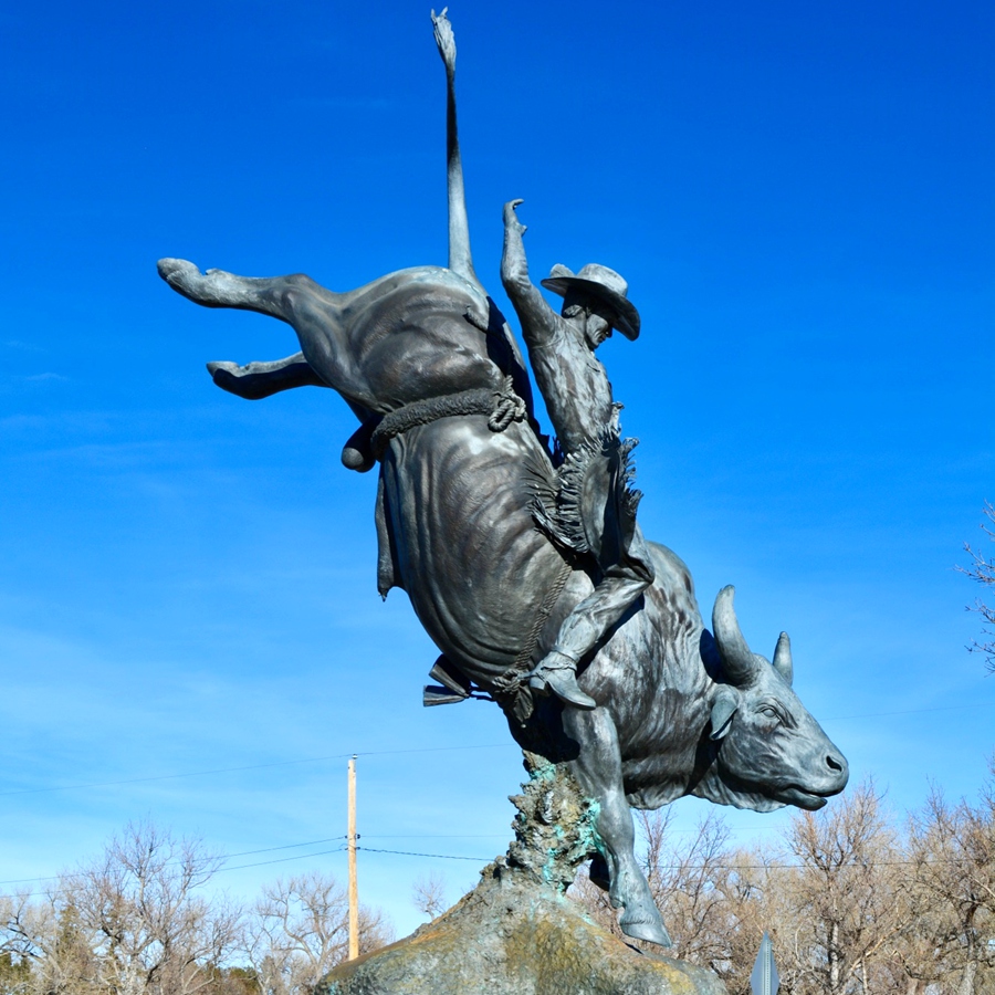 Large Bronze Bull Rider Sculpture BAN-370